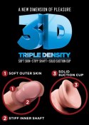 3D Triple Density Cock 7 inch Light skin tone